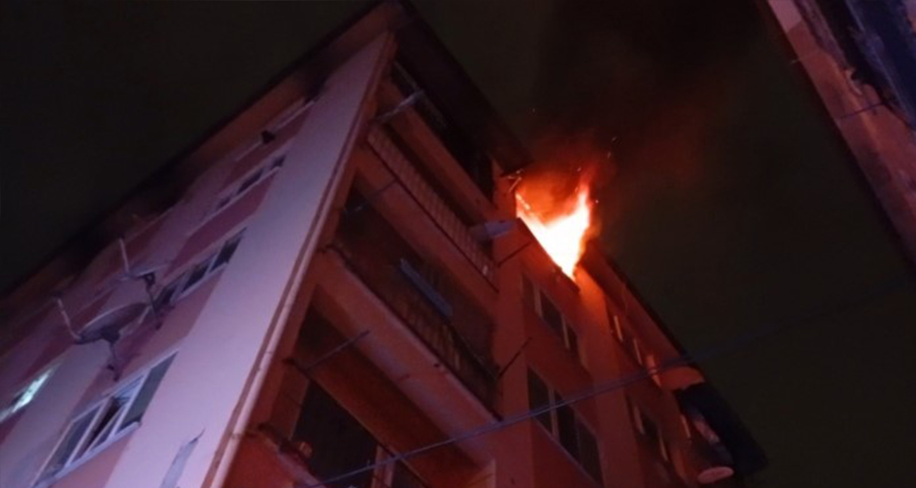 Bursa’da 6 katlı binada yangın paniği