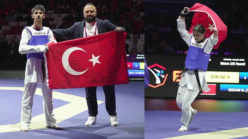 Para tekvandocu Mahmut Bozteke ve Gamze Özcan Avrupa Şampiyonası’nda altın madalya kazandı