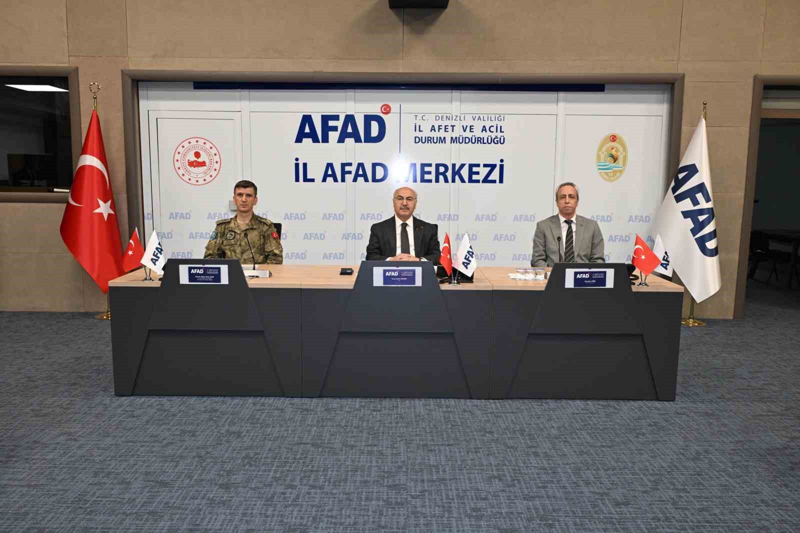 Denizli’nin afetlere karşı hazırlıkları gözden geçirildi