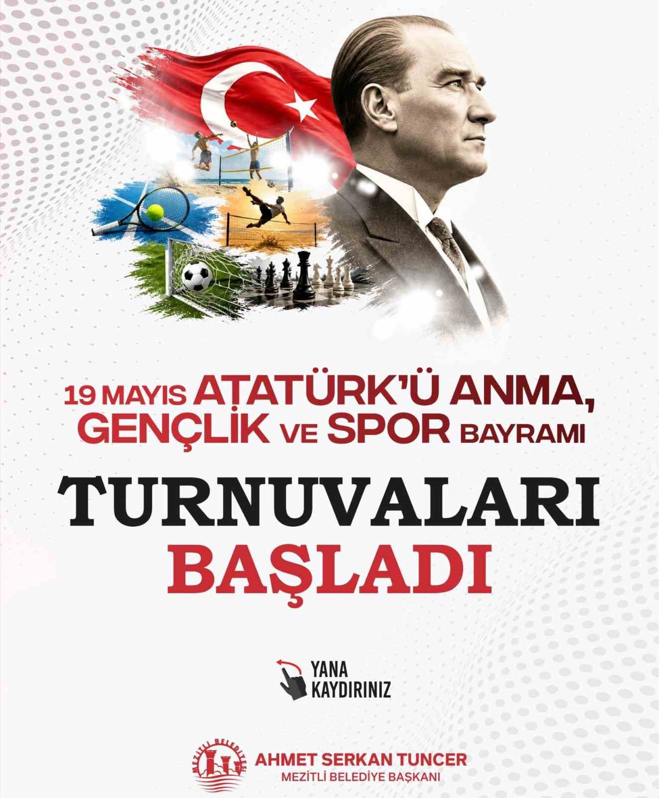 Mezitli’de 19 Mayıs coşkusu spor turnuvalarıyla kutlanacak