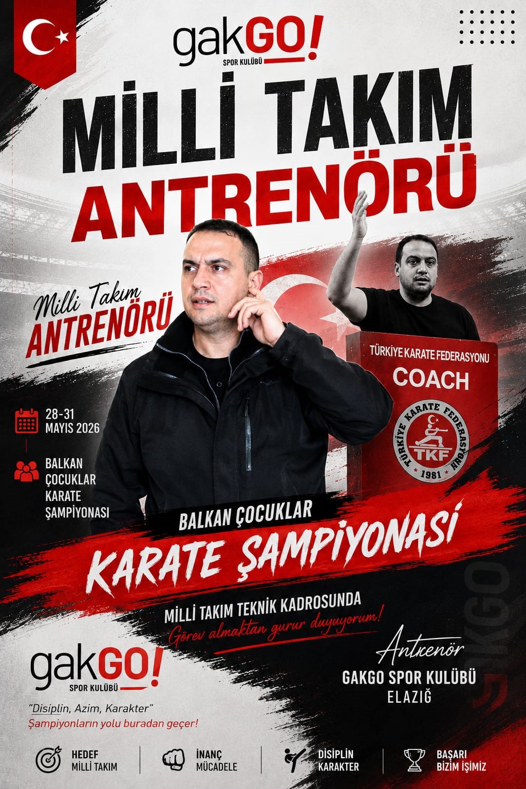 Elazığlı polis memuruna antrenöre milli görev