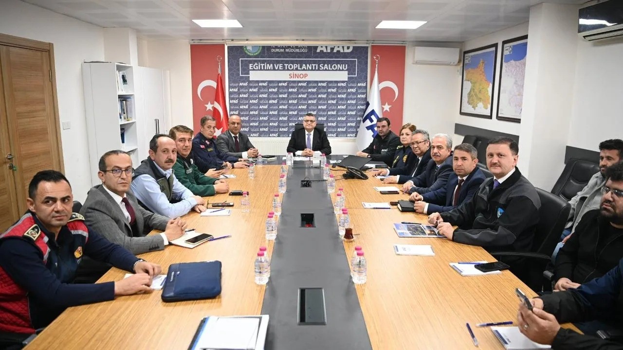Sinop’ta afet hazırlıkları gözden geçirildi