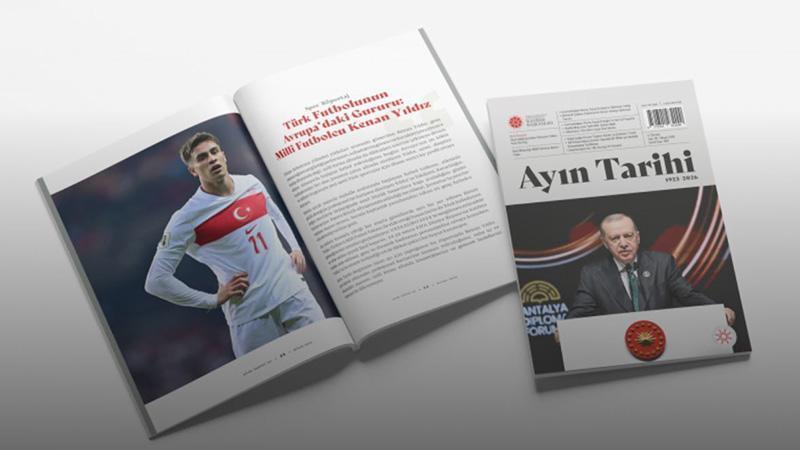 Futbolcu Kenan Yıldız, 'Ayın Tarihi' dergisine konuştuMilli futbolcu Kenan Yıldız, İletişim Başkanlığı tarafından yayımlanan 'Ayın Tarihi' dergisinin Nisan 2026 sayısına konuk oldu.