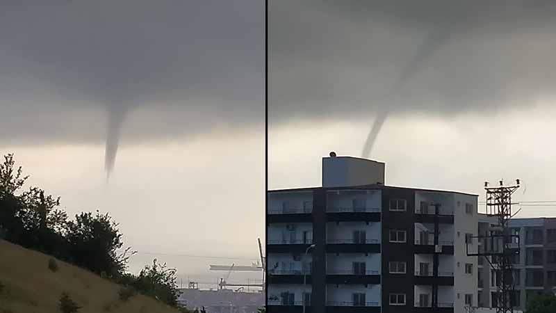 İskenderun Körfezi'nde hortum kameradaHatay'ın İskenderun ilçesinde denizde oluşan hortum, cep telefonu ile görüntülendi.