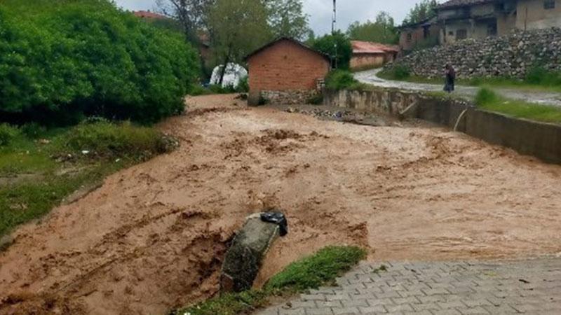 Çorum'da dolu ve sağanak sele neden olduÇorum'un Alaca ilçesinde etkili olan sağanak ve dolu yağışı nedeniyle bazı köylerde sel meydana geldi. Sel nedeniyle bazı evleri su basarken, ekili tarım arazileri zarar gördü