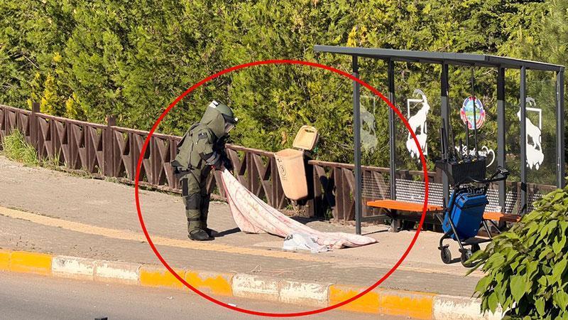 Tunceli’de fünye ile patlatılan poşetten battaniye çıktı