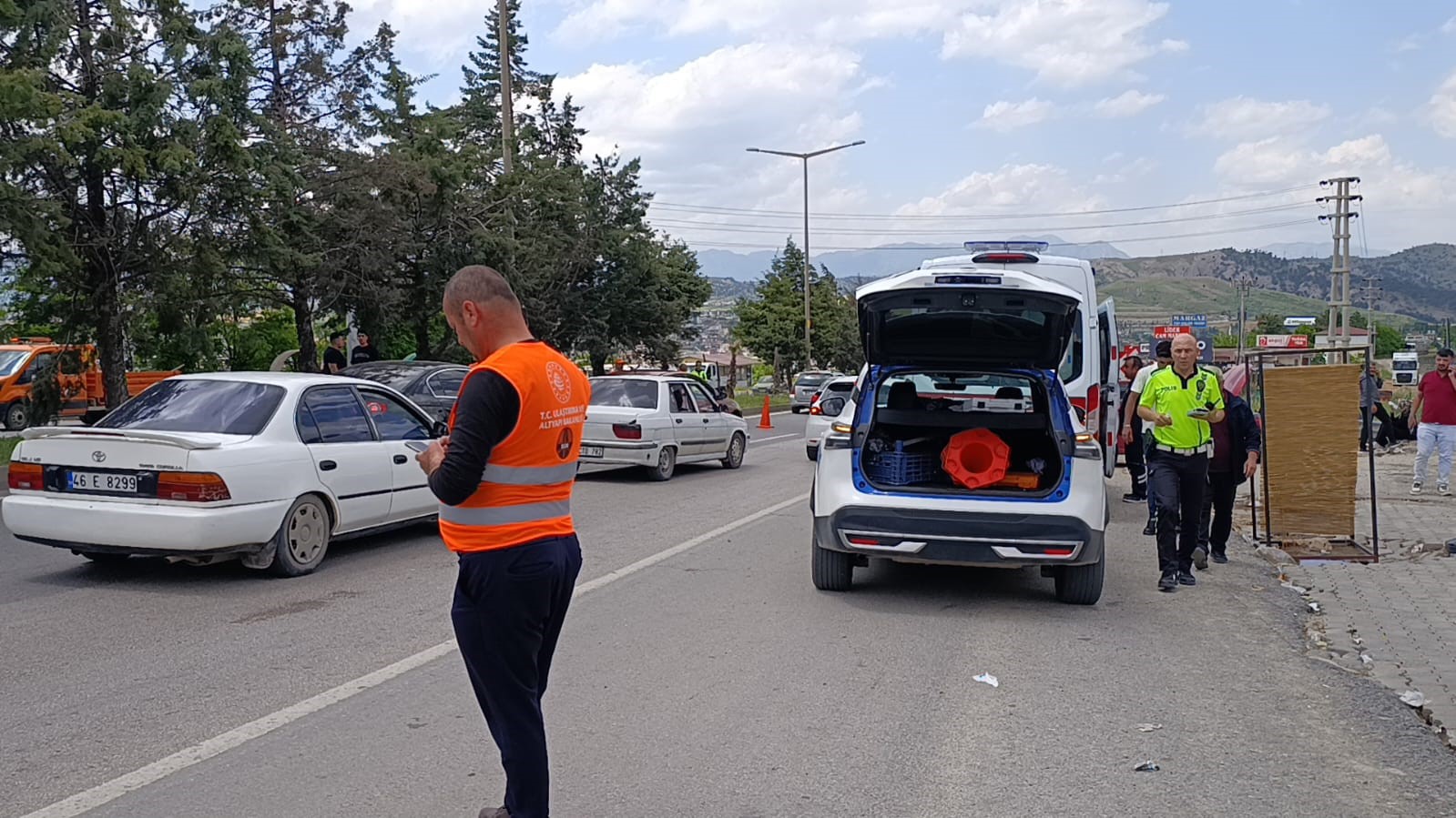 Kahramanmaraş’ta iki otomobil çarpıştı: 1 yaralı