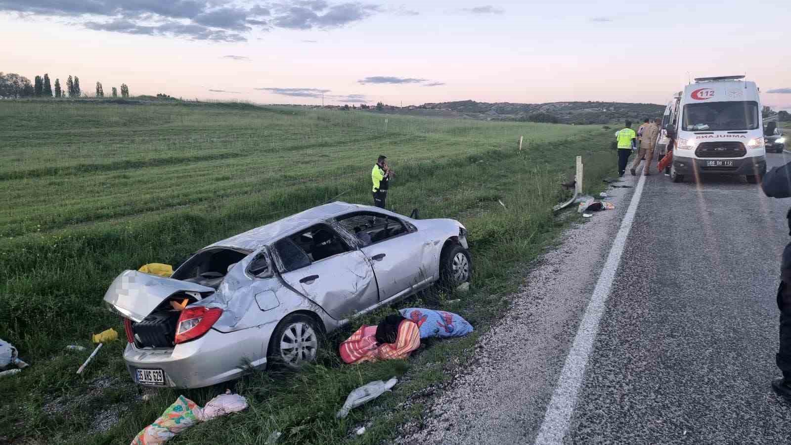 Yozgat’ta otomobil takla attı: 1 ölü, 3 yaralı