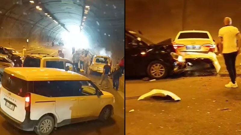 Tünelde 6 aracın karıştığı zincirleme kaza: 2 yaralıOsmaniye’de otoyol üzerindeki tünelde 6 aracın karıştığı zincirleme kazada 2 kişi yaralandı.
