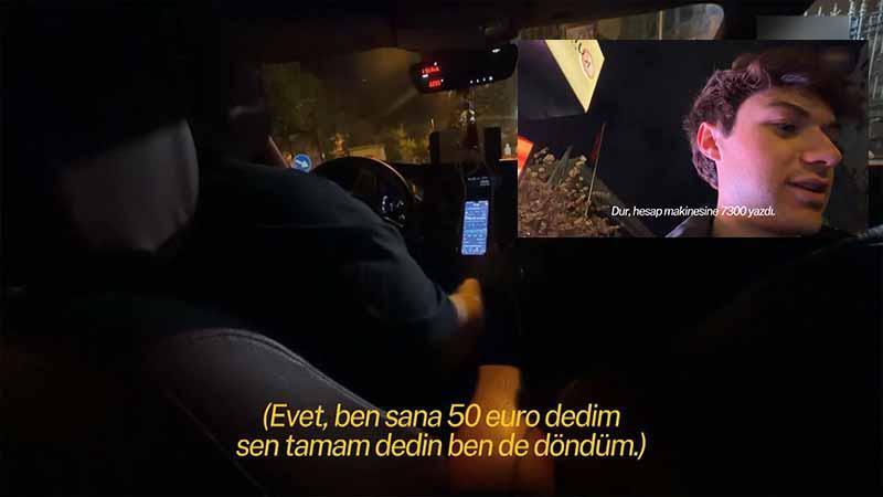 Karaköy'de ABD'li yayıncıyı taksimetresiz götüren taksiciye 141 bin lira ceza