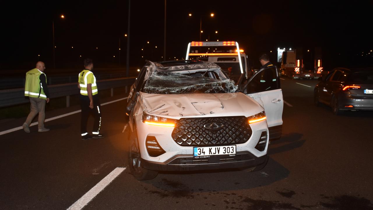 Kuzey Marmara Otoyolu'nda trafik kazasında 2 kişi yaralandı