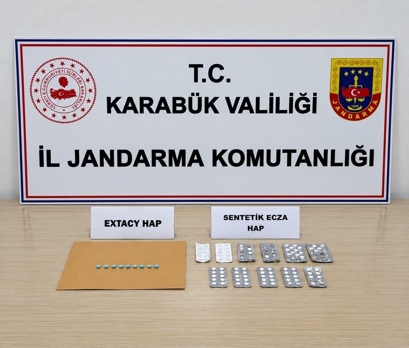 Karabük’te 241 uyuşturucu hap ele geçti