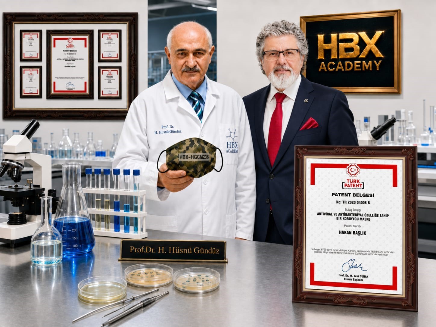 HBX Academy, "Antiviral ve antibakteriyel özelliğe sahip koruyucu maske’ patenti aldı