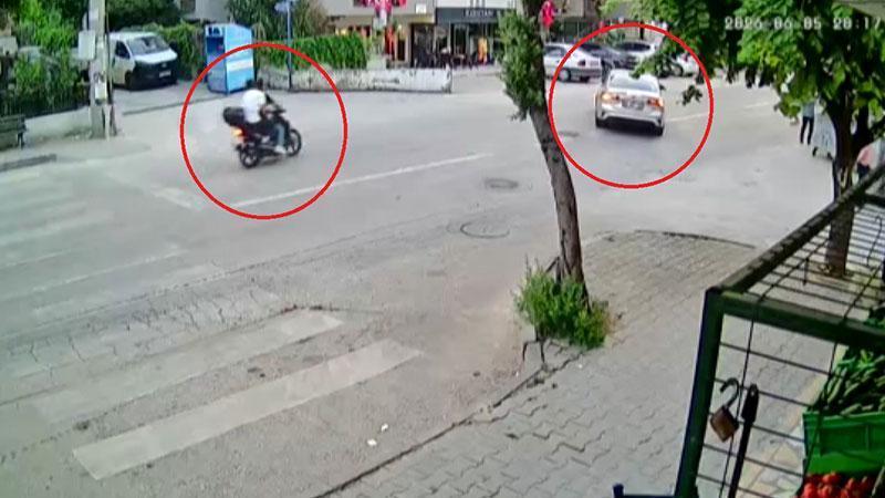 Motosiklet ile otomobilin çarpıştığı kaza kamerada; 2 yaralıBursa’nın Mudanya ilçesinde otomobil ile motosikletin çarpışması sonucu 2 kişinin yaralandı. Kaza anı, bir iş yerinin güvenlik kamerasına yansıdı.