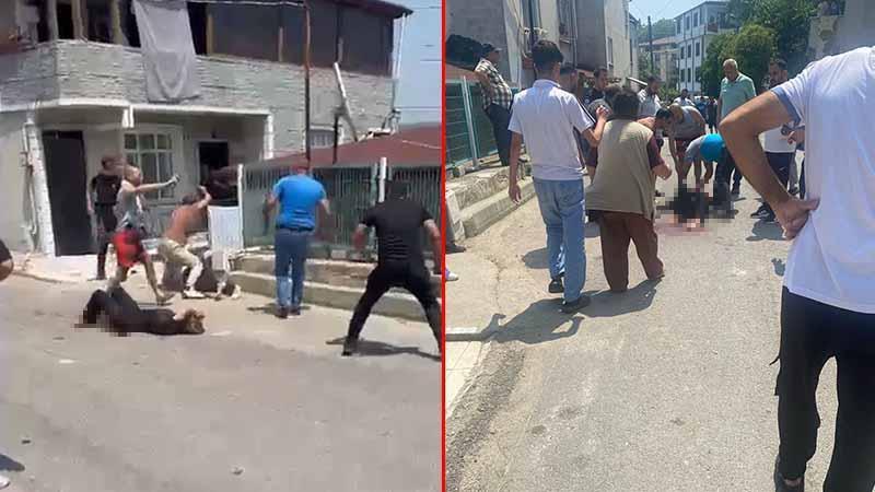 Eşini sokak ortasında bıçaklayıp öldüren şüpheliye linç girişimi